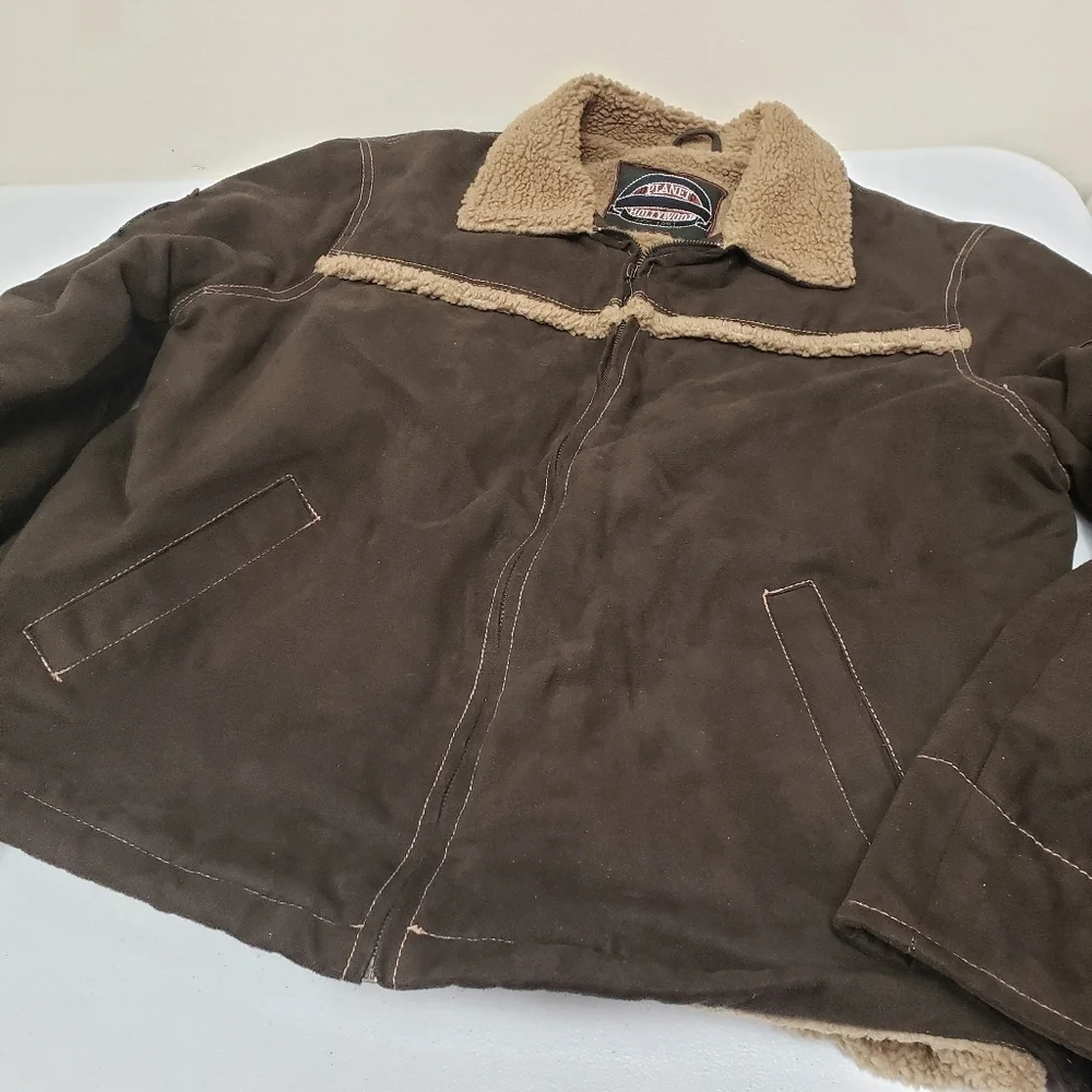 Planet Hollywood Orlando Mens Jacket Sherpa Lined Size Medium - Picture 9 of 9